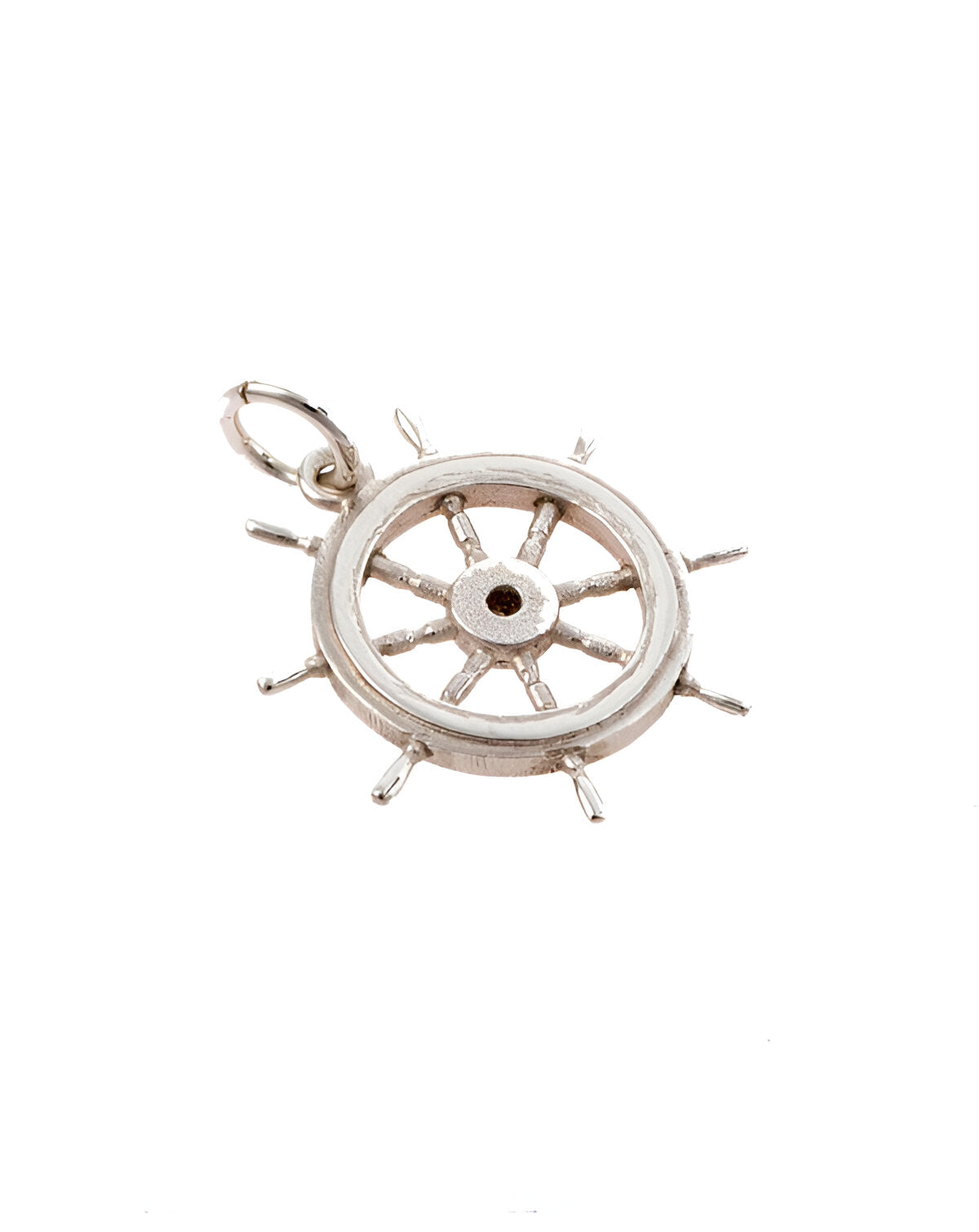 Silver Ships Wheel Charm
