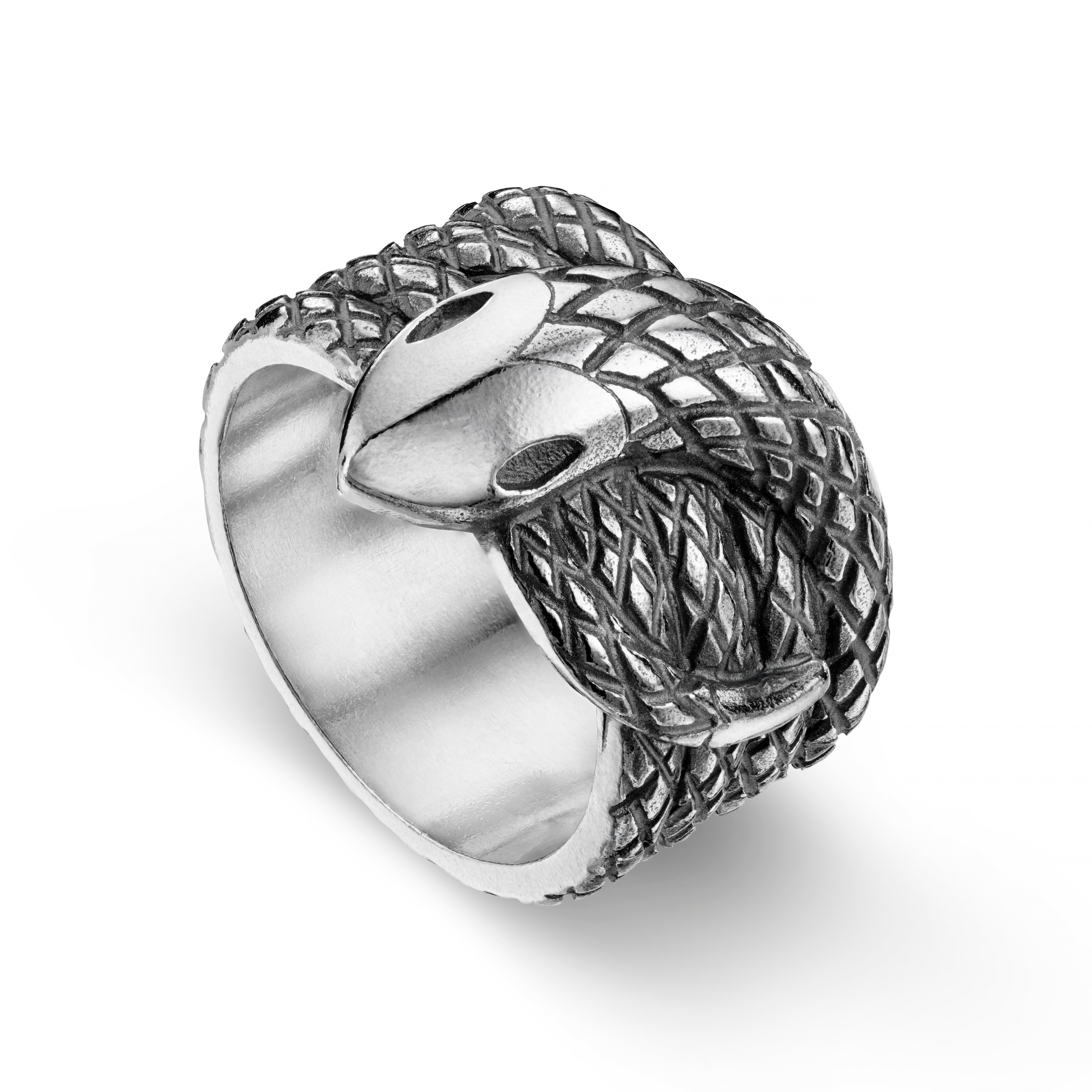 Hoye Division Silver Snake Ring