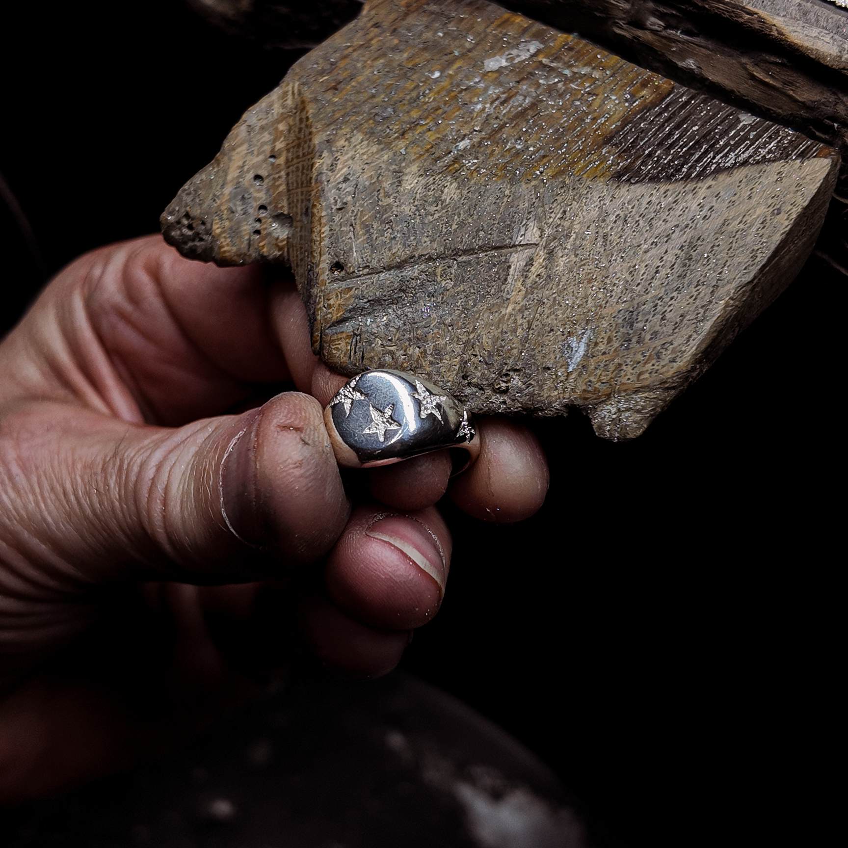 Star Silver Signet Ring