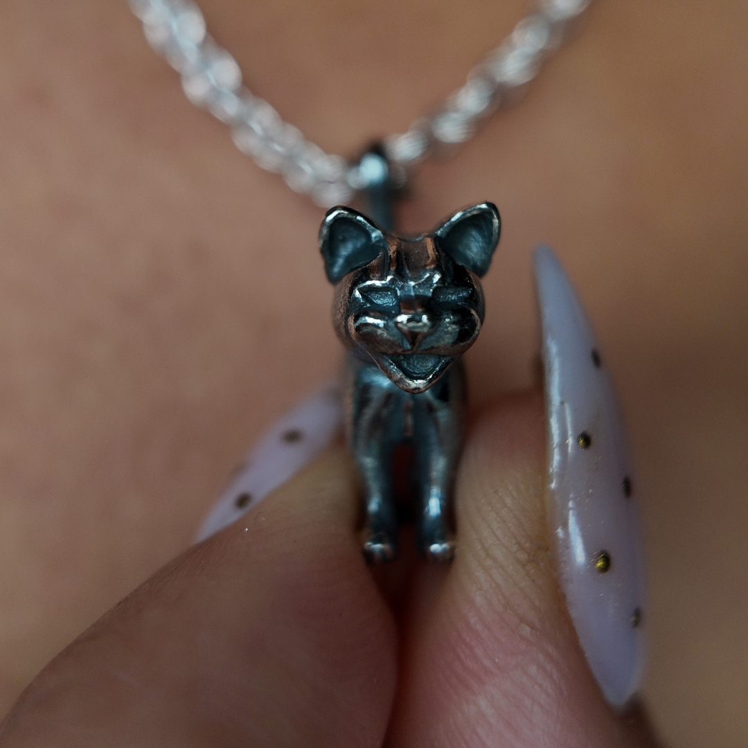 Silver Tabitha The Witches Cat Charm