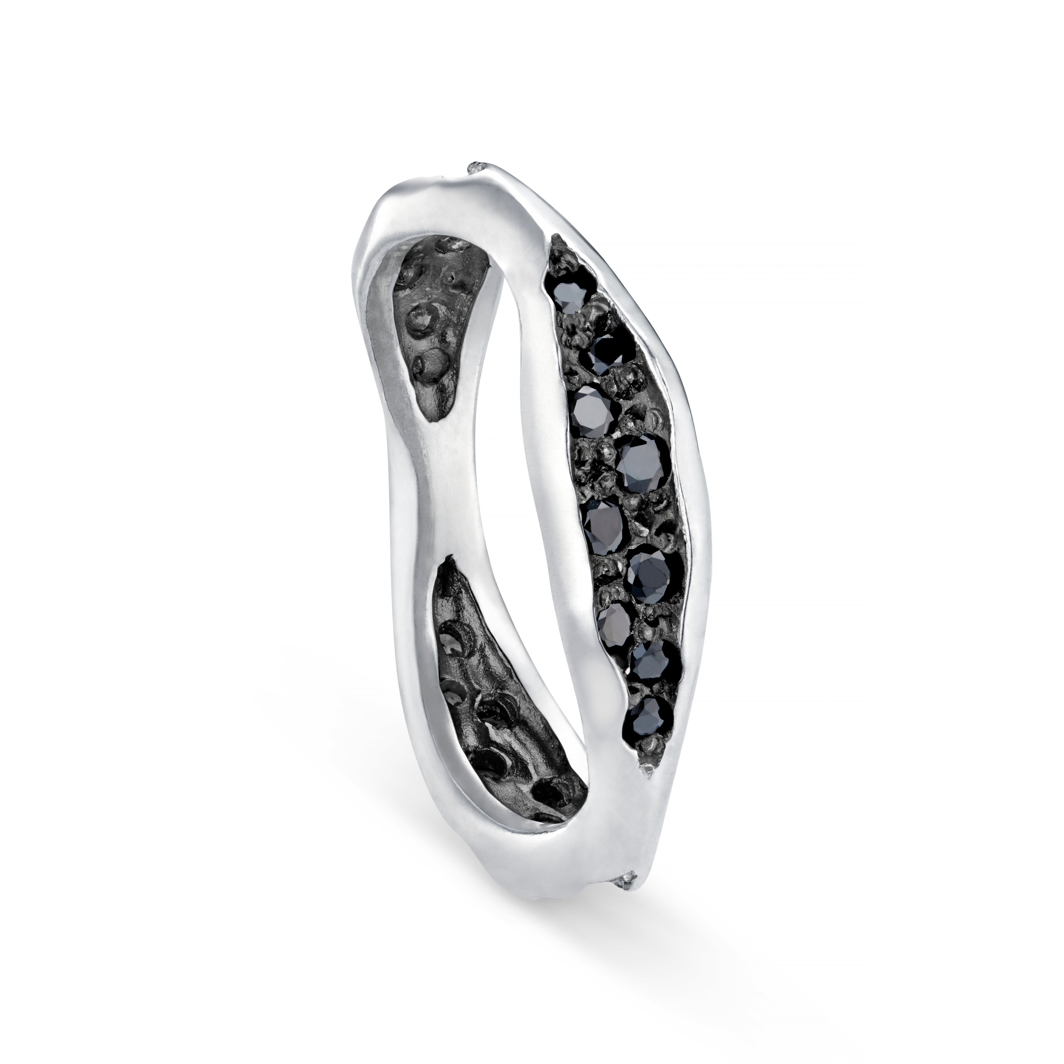 Triffid Platinum Triple Section Diamond Ring