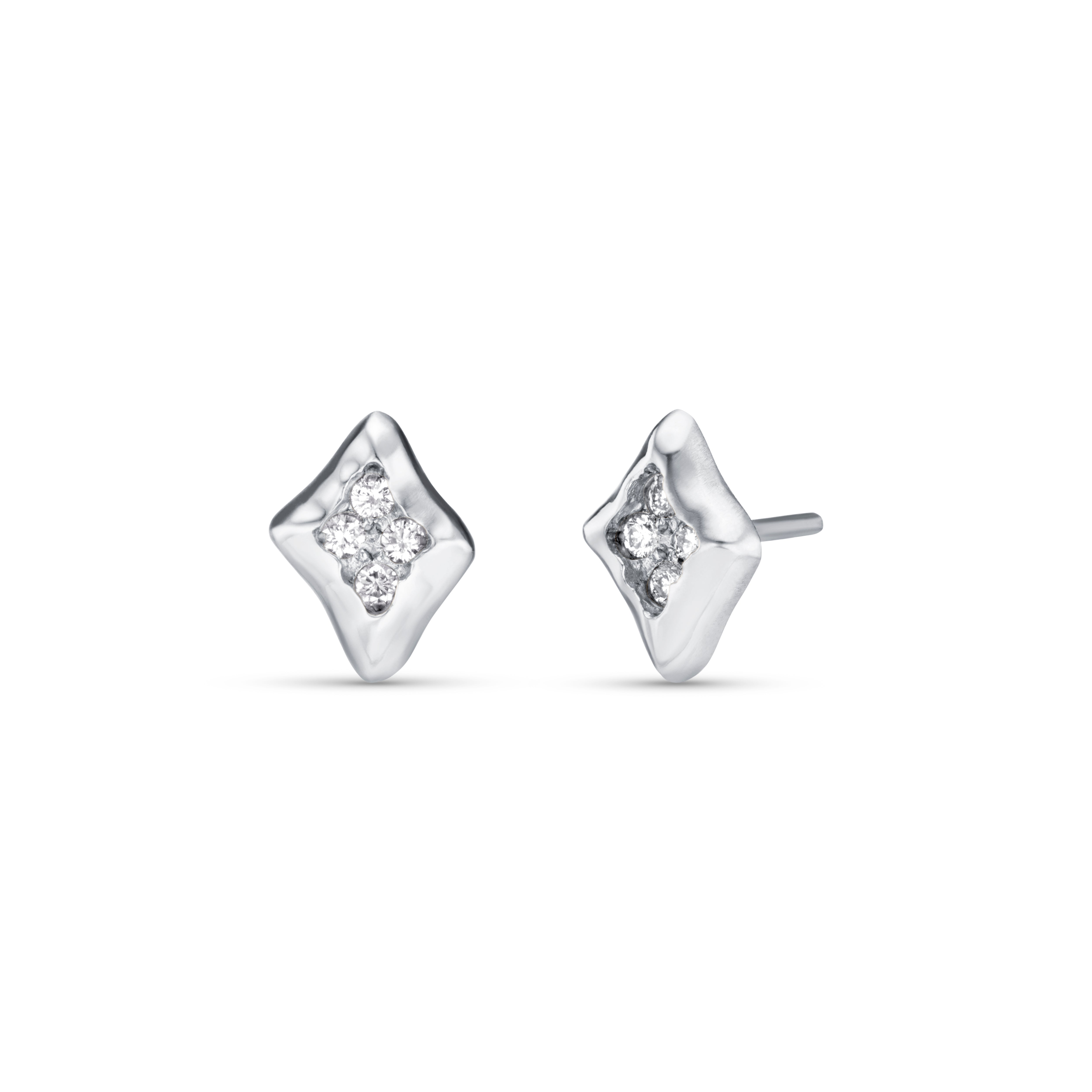 Triffid Platinum Diamond Ear Studs
