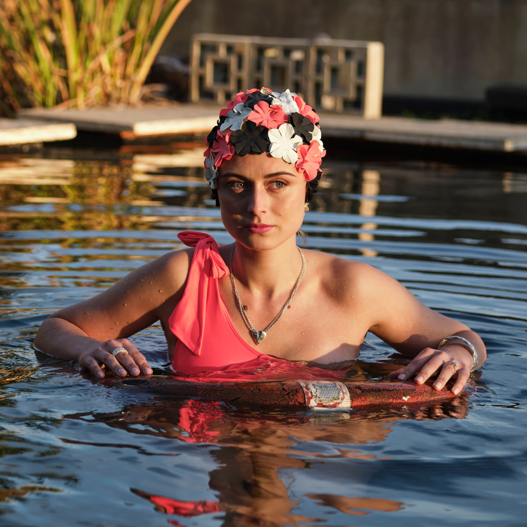 Triffid Silver Heart Necklace with Purple Cubic Zirconias