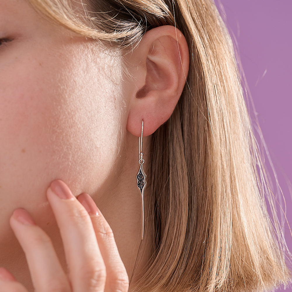 Triffid Silver Drops with Cubic Zirconias