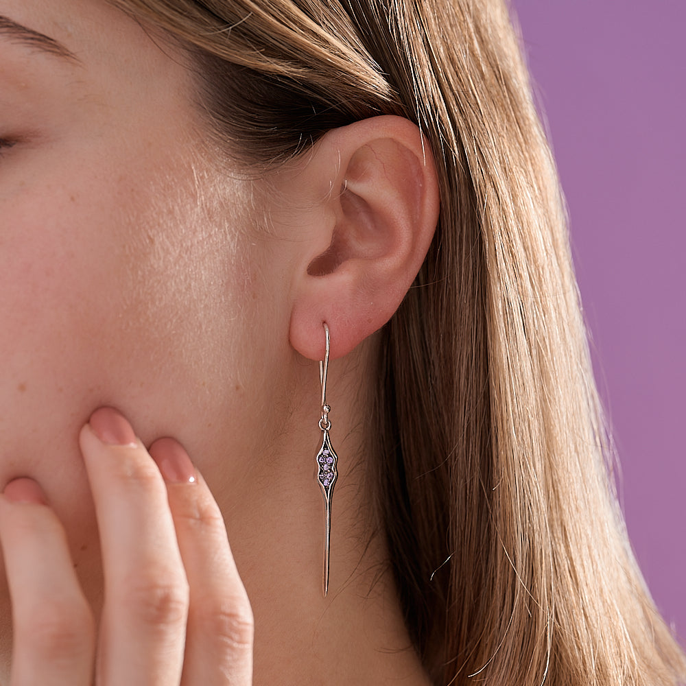 Triffid Silver Drops with Cubic Zirconias