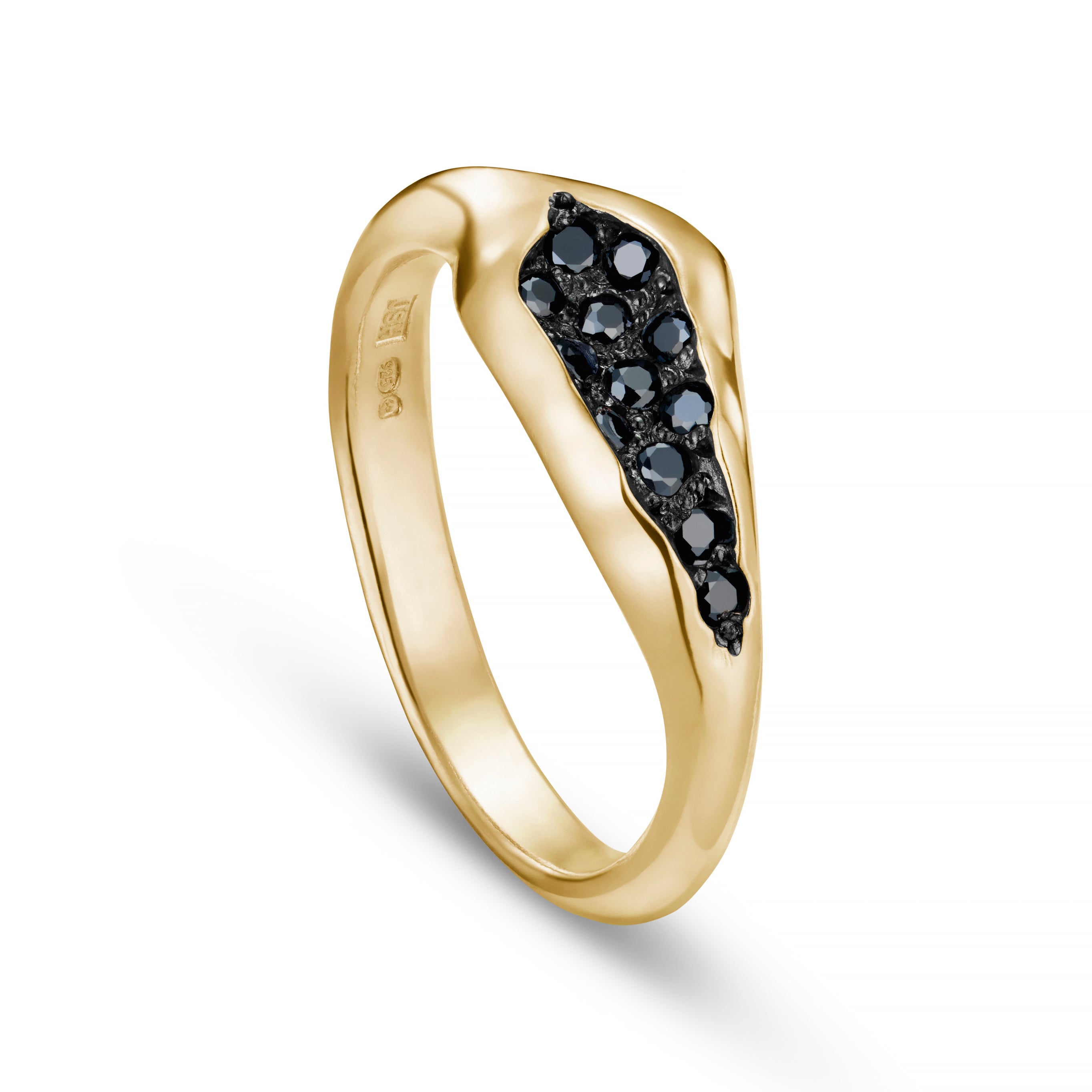 Triffid 18ct Gold Off-Centre Diamond Ring