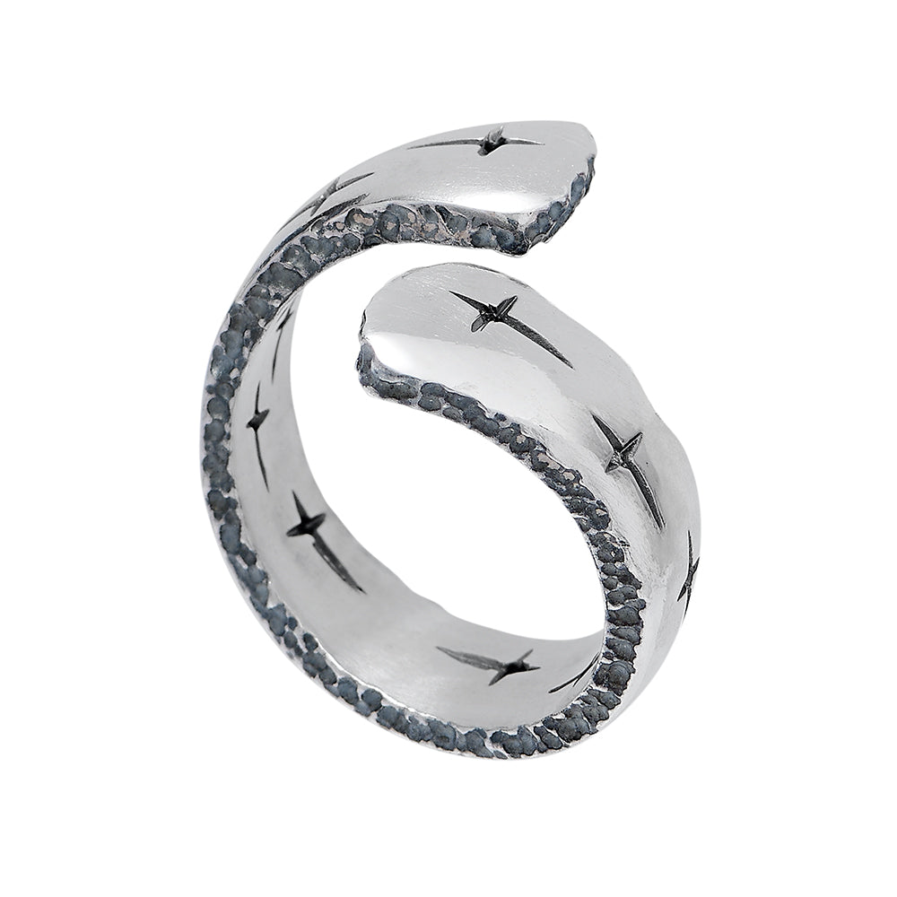 Trinity Silver Crossover Ring