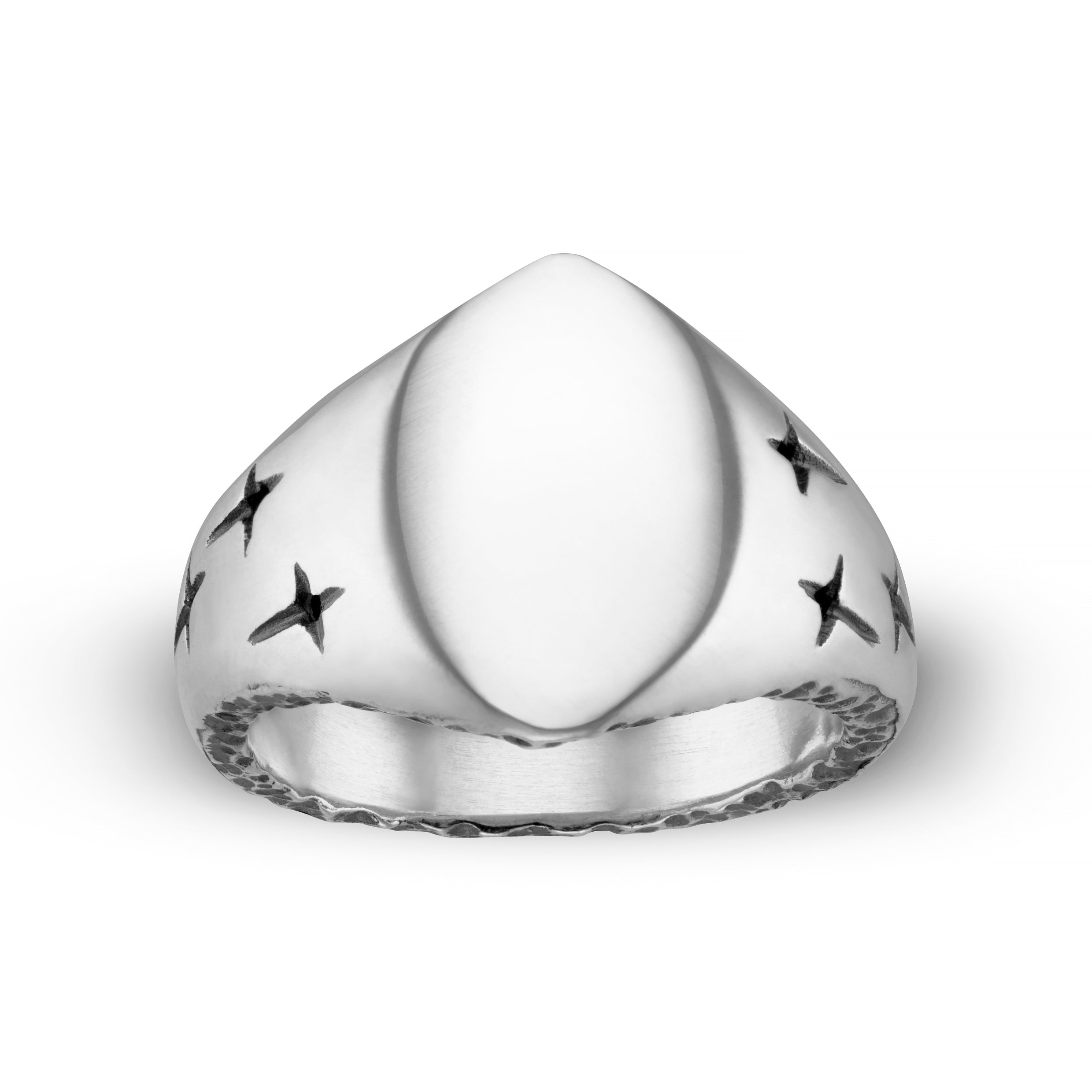 Trinity Small Silver Signet Ring