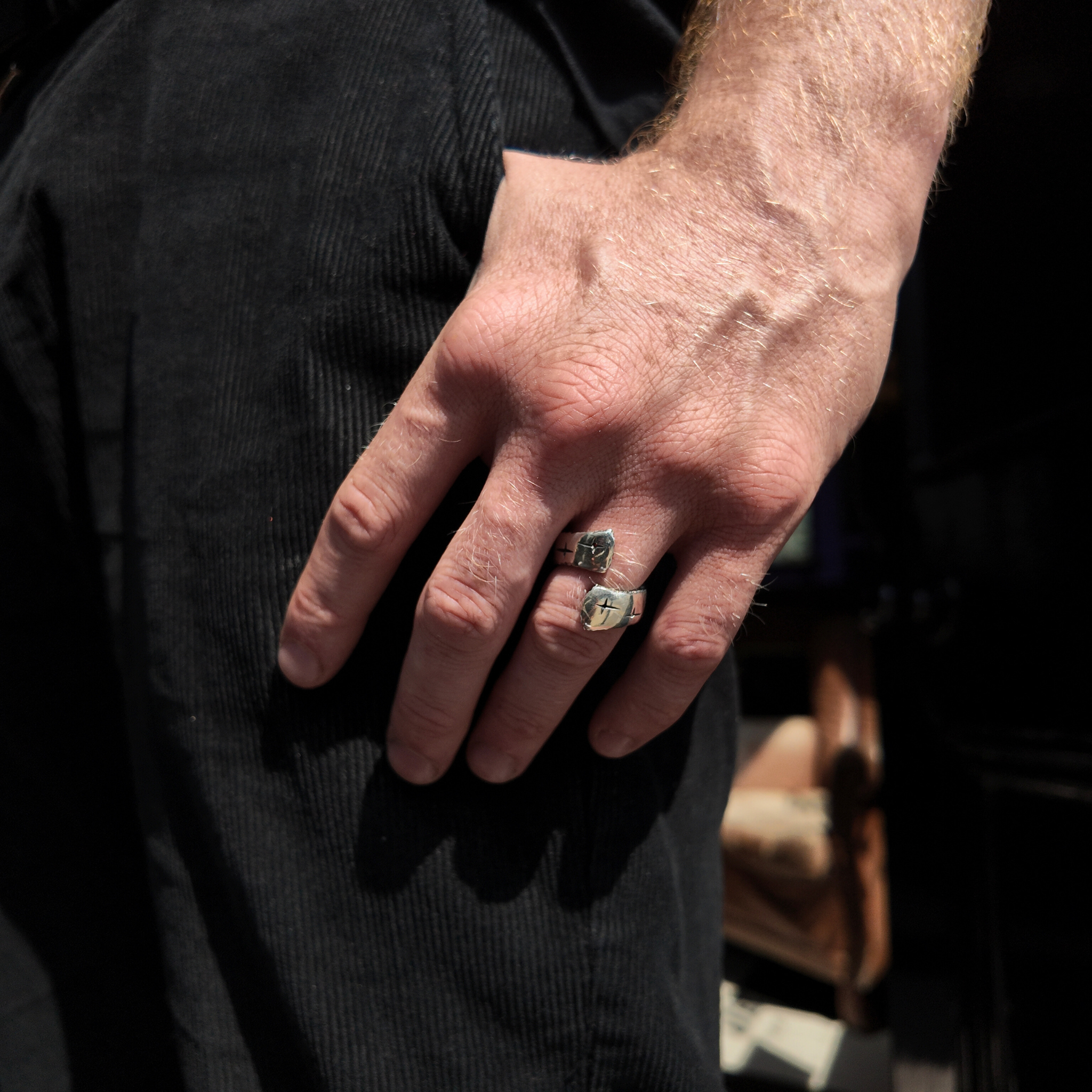 Trinity Silver Crossover Ring