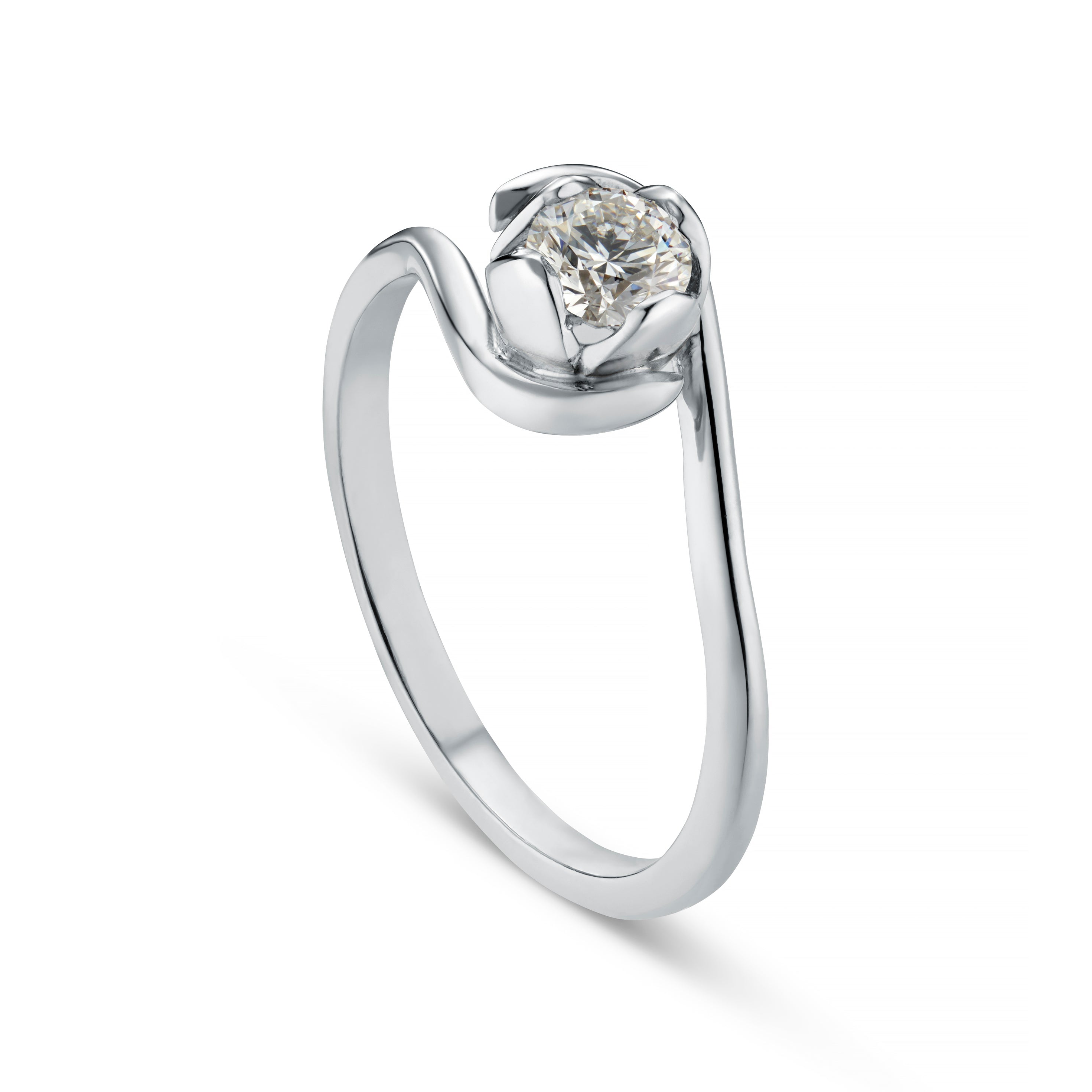 Tulip Platinum Solitaire With 0.25ct Diamond