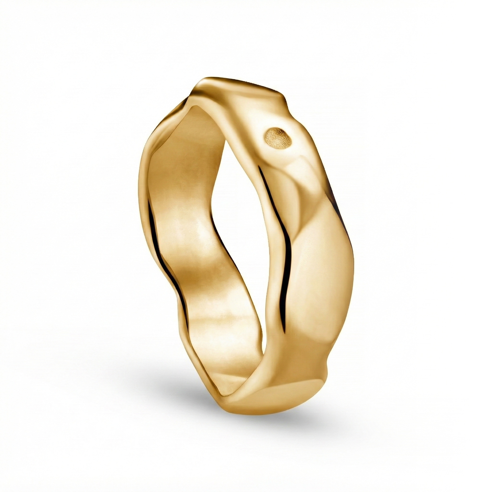 Carved Gold 6mm Ring