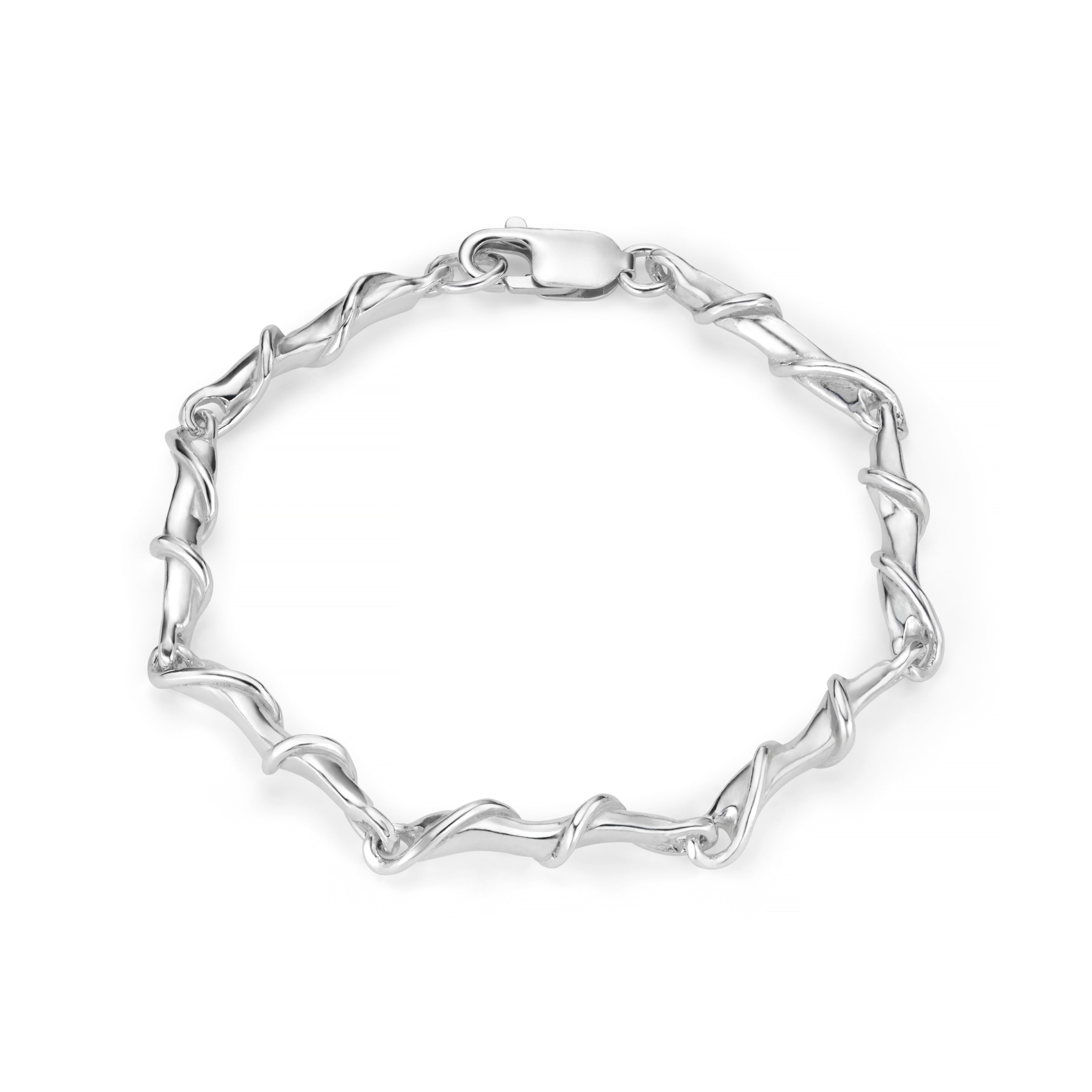 Entwine Silver Large Link Bracelet