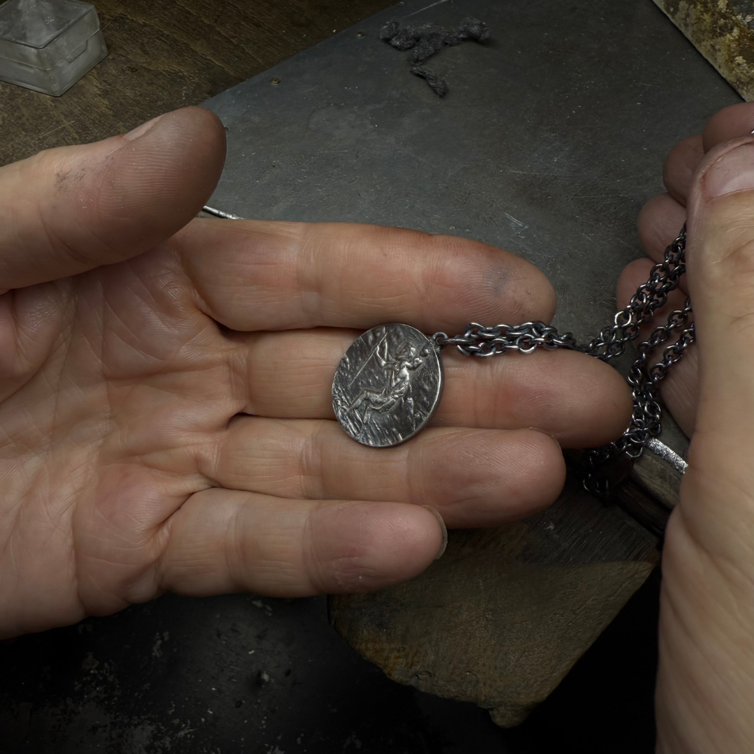Silver St. Christopher Necklace