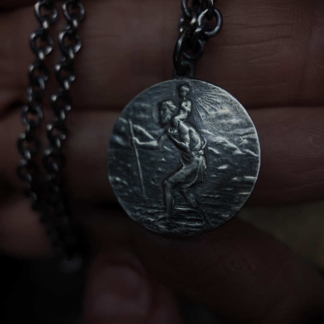 Silver St. Christopher Necklace
