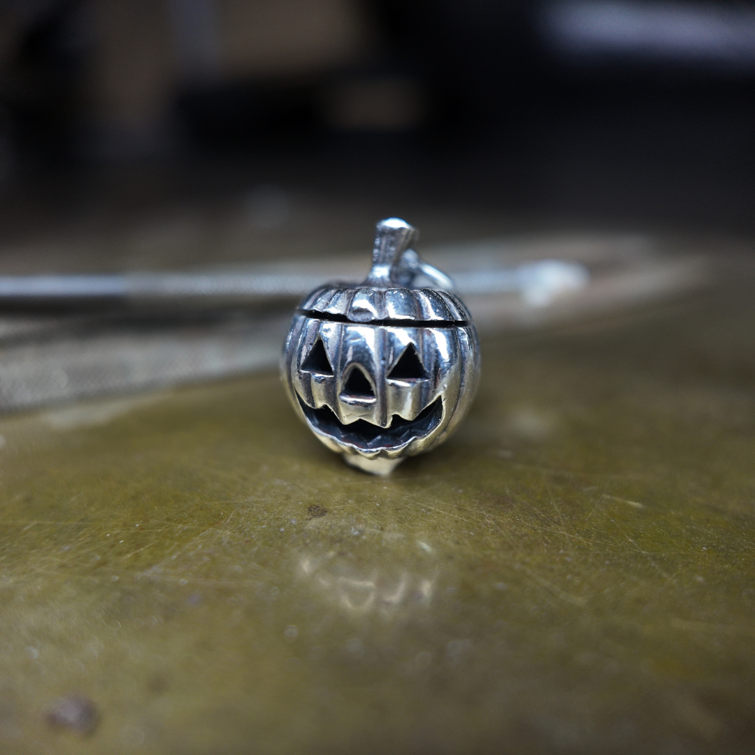 Silver Pumpkin Charm