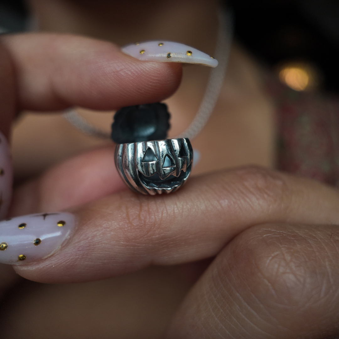 Silver Pumpkin Charm