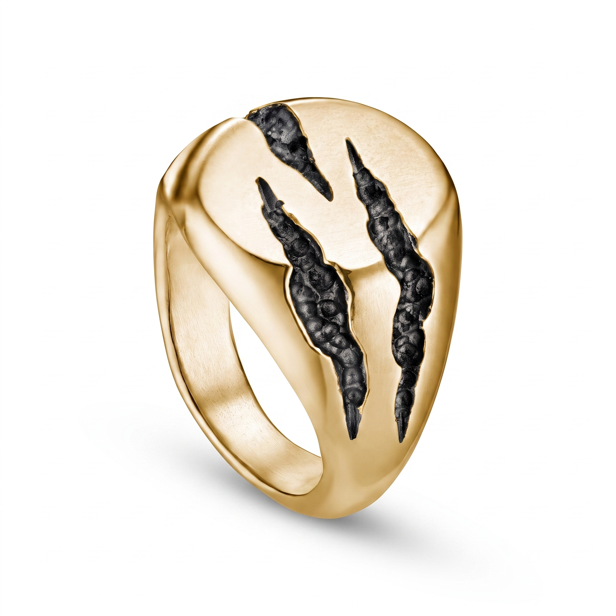 Slashed Large 9ct Gold Signet Ring