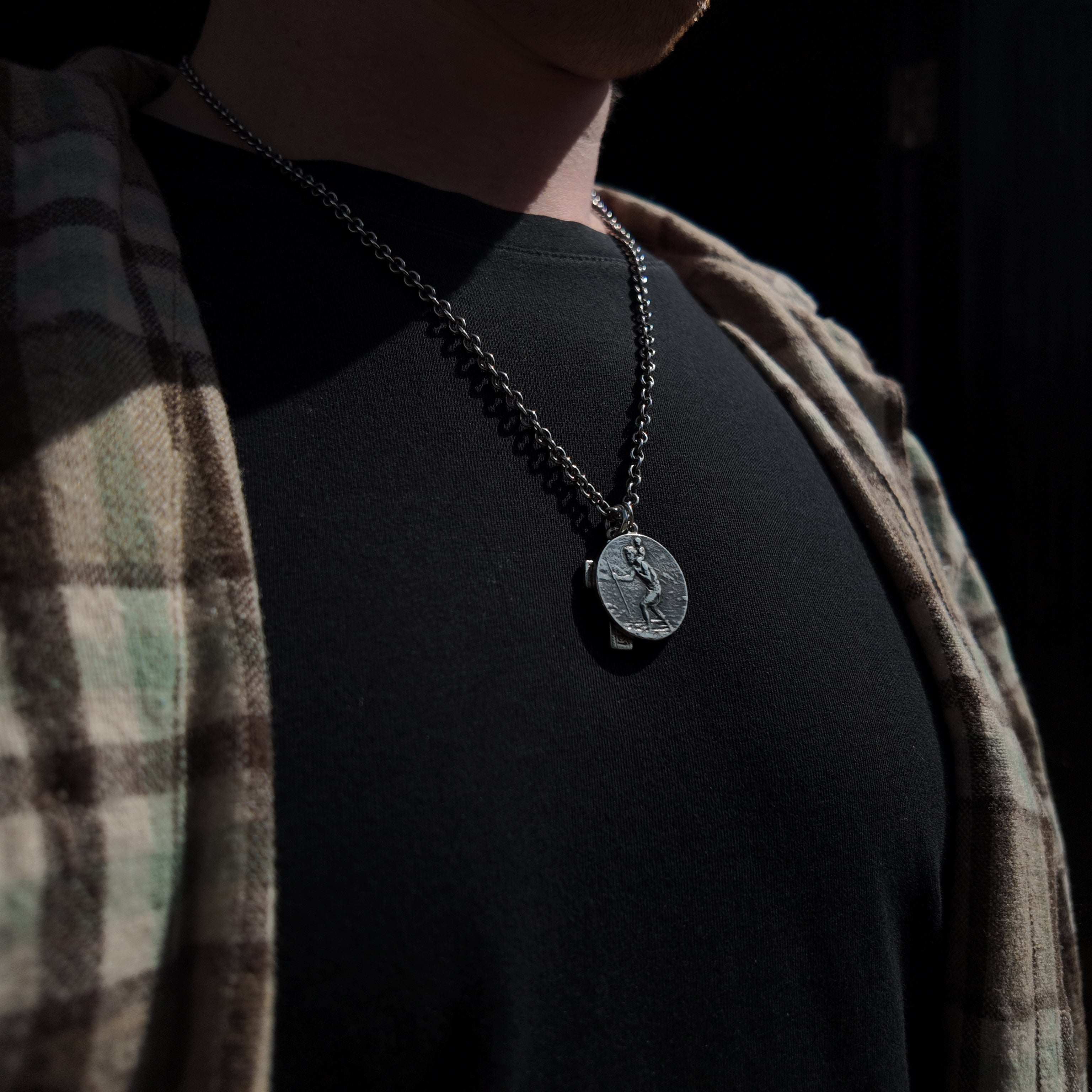 Silver St. Christopher Necklace