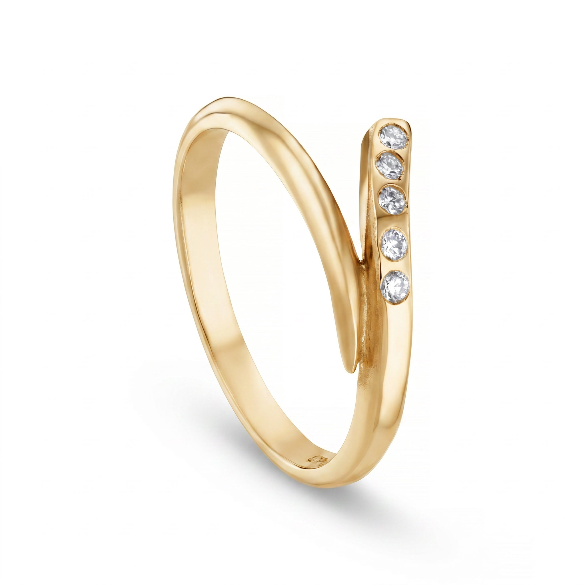 Tulip 18ct Yellow Gold Diamond Wedding Ring