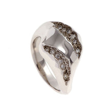 Triffid Platinum Heavy Two Section Diamond Ring