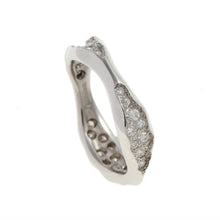 Triffid Silver Triple Section Ring With Pavé Set Cubic Zirconia