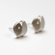 Carved Silver Ear Studs
