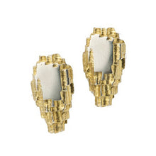 Luna Silver Short Studs With 18ct Gold Plating