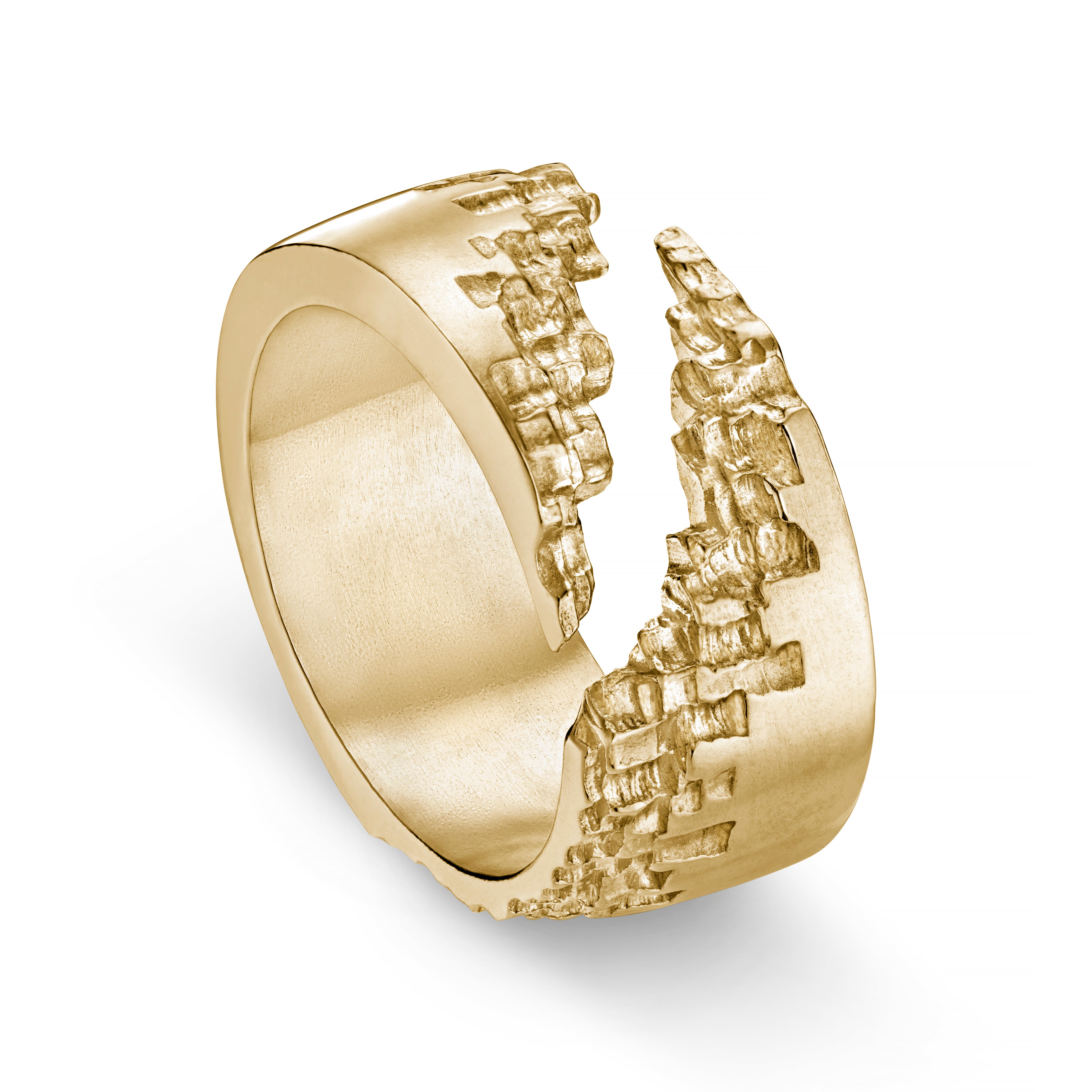 Luna 9ct Yellow Gold Diagonal Cut Ring