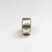 Trinity Gold Plated Silver 14mm Wide Ring