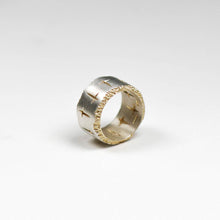 Trinity Gold Plated Silver 14mm Wide Ring