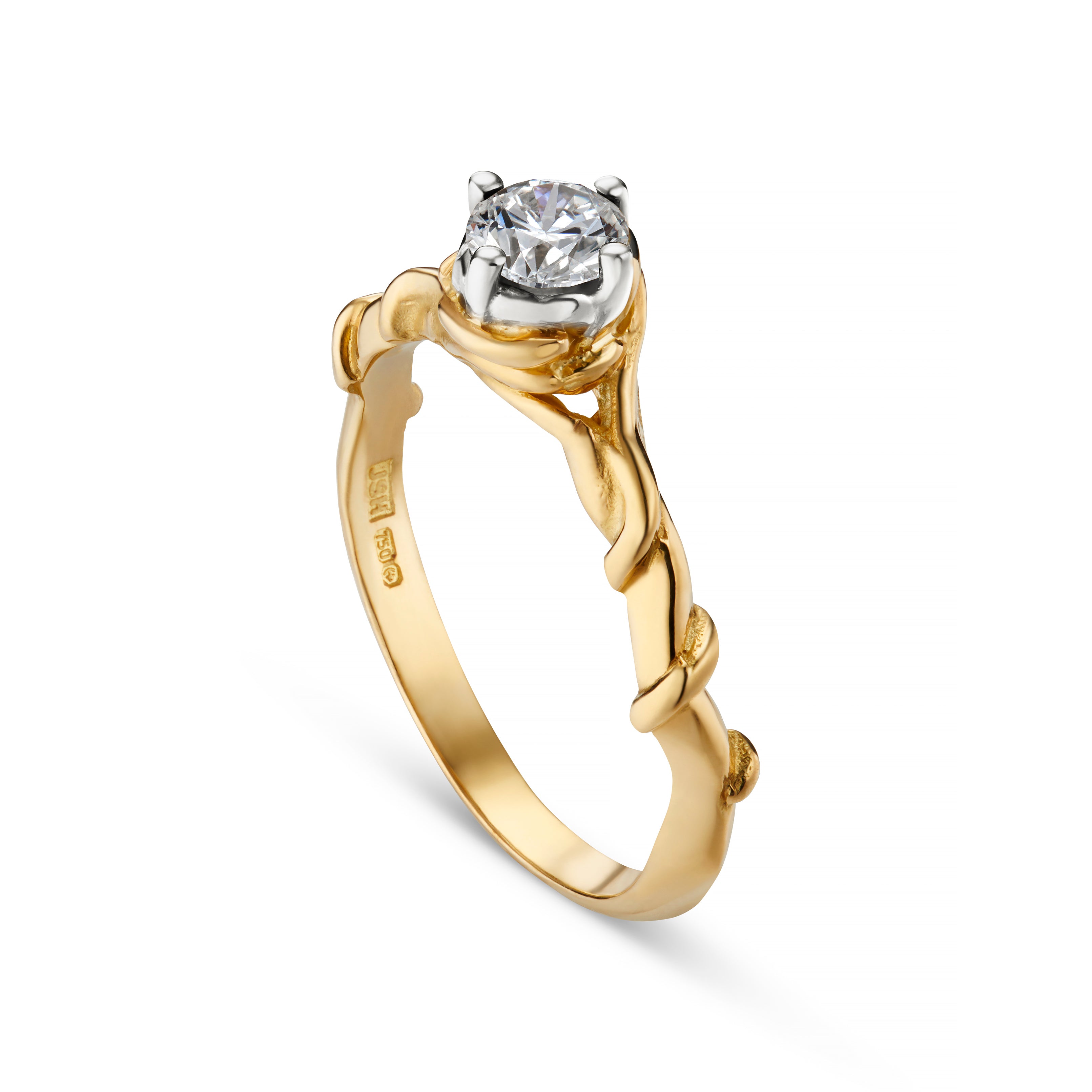 Entwine 18ct Gold .50pt Diamond Solitaire