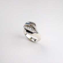 Triffid Silver Pavé Set White Cubic Zirconia Ring