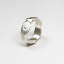 Carved 8mm Silver Ring
