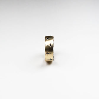 Trinity 8mm Black Diamond 9ct Gold Ring