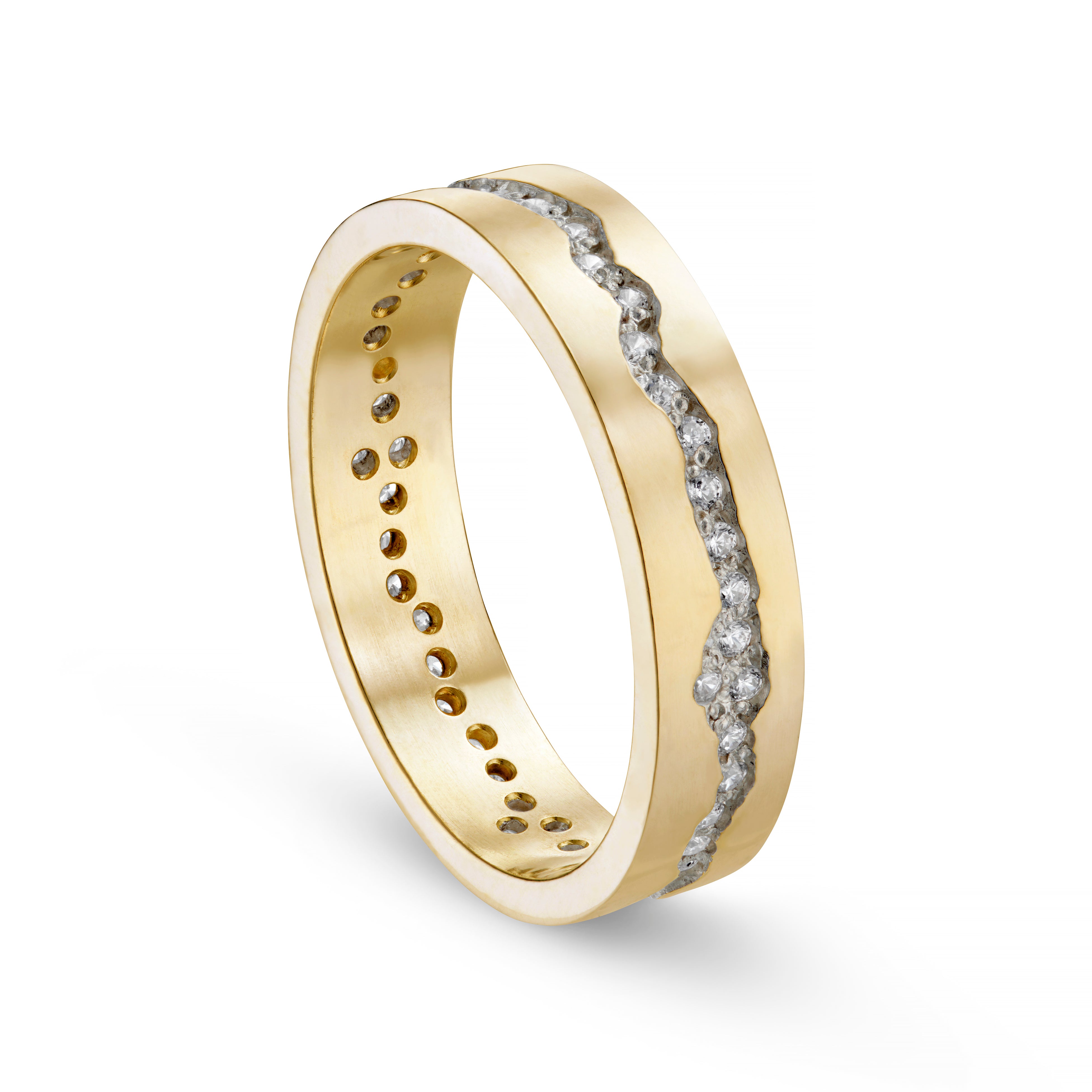 Blitz 18ct Yellow Gold Diamond Pulse Ring