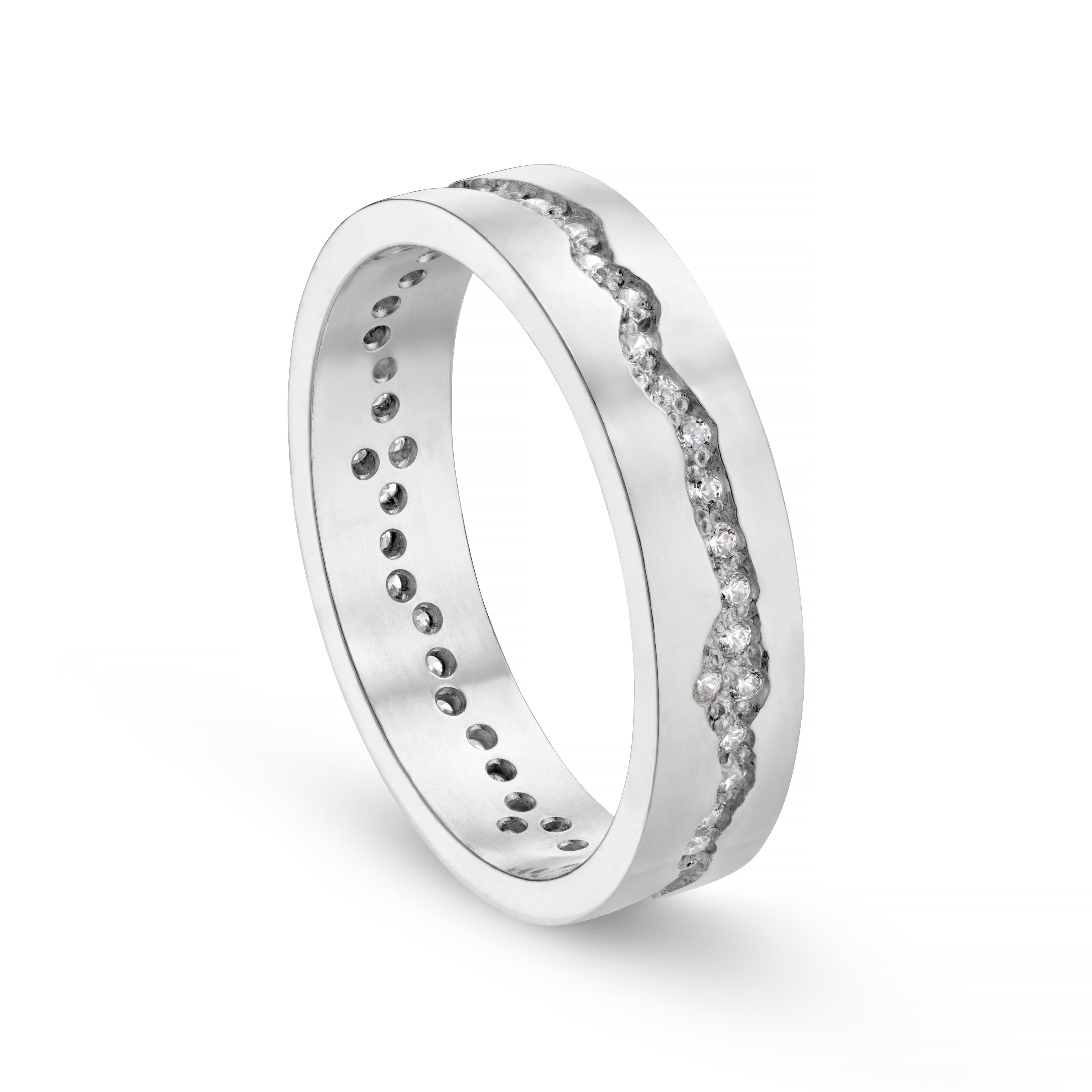 Blitz Platinum Pulse 6mm Diamond Ring