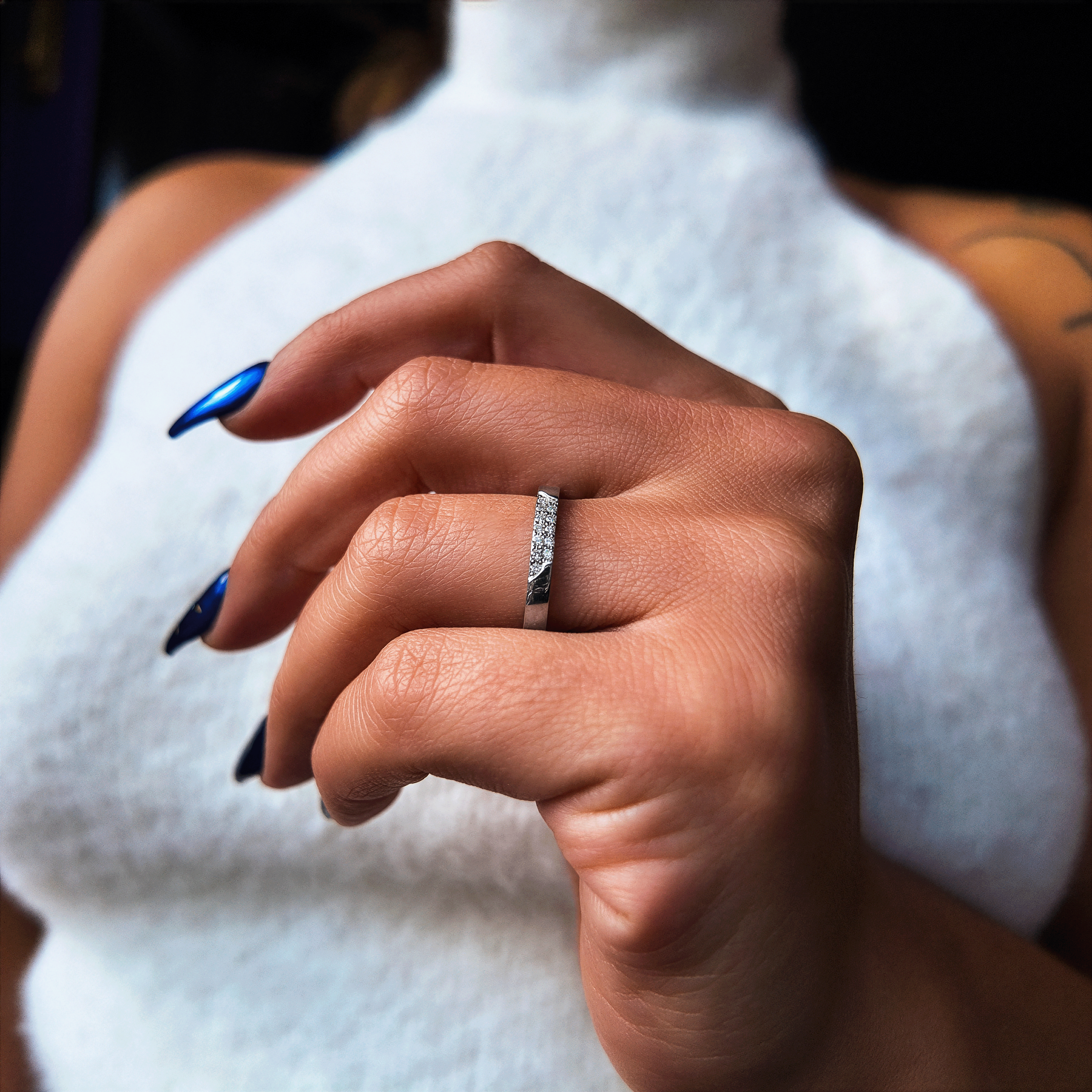 Blitz Platinum 3mm Diamond Ring