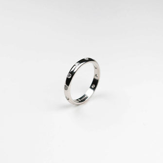 Blue Platinum 3.5mm Eternity Ring