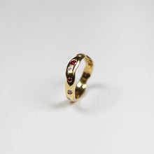 Carved 18ct Yellow Gold White Diamond and Pink Diamond Eternity Ring