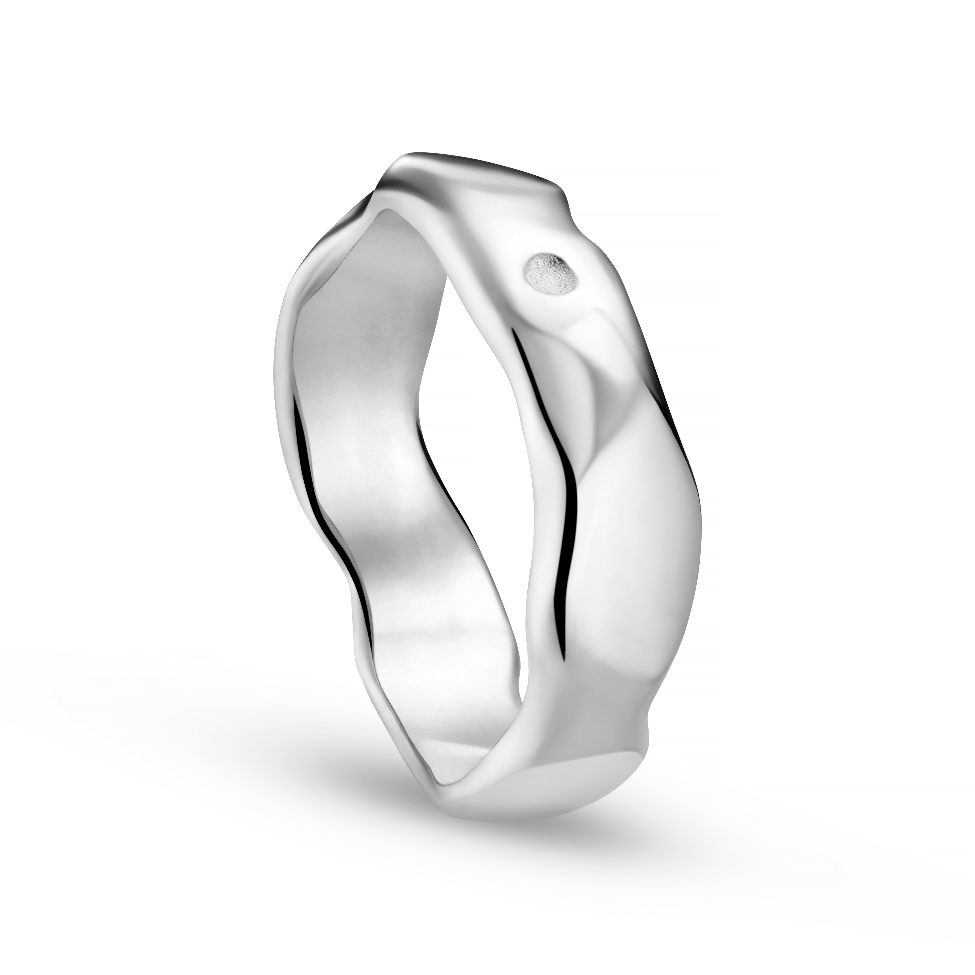 Carved Silver 6mm Ring