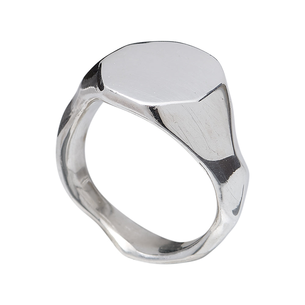 Carved Signet Rings Carved Small Silver Signet Ring | Jeremy Hoye Jewellery