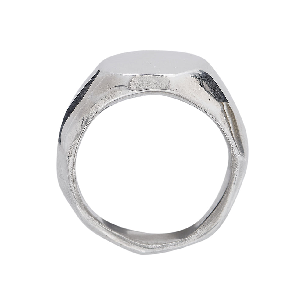 Carved Signet Rings Carved Small Silver Signet Ring | Jeremy Hoye Jewellery