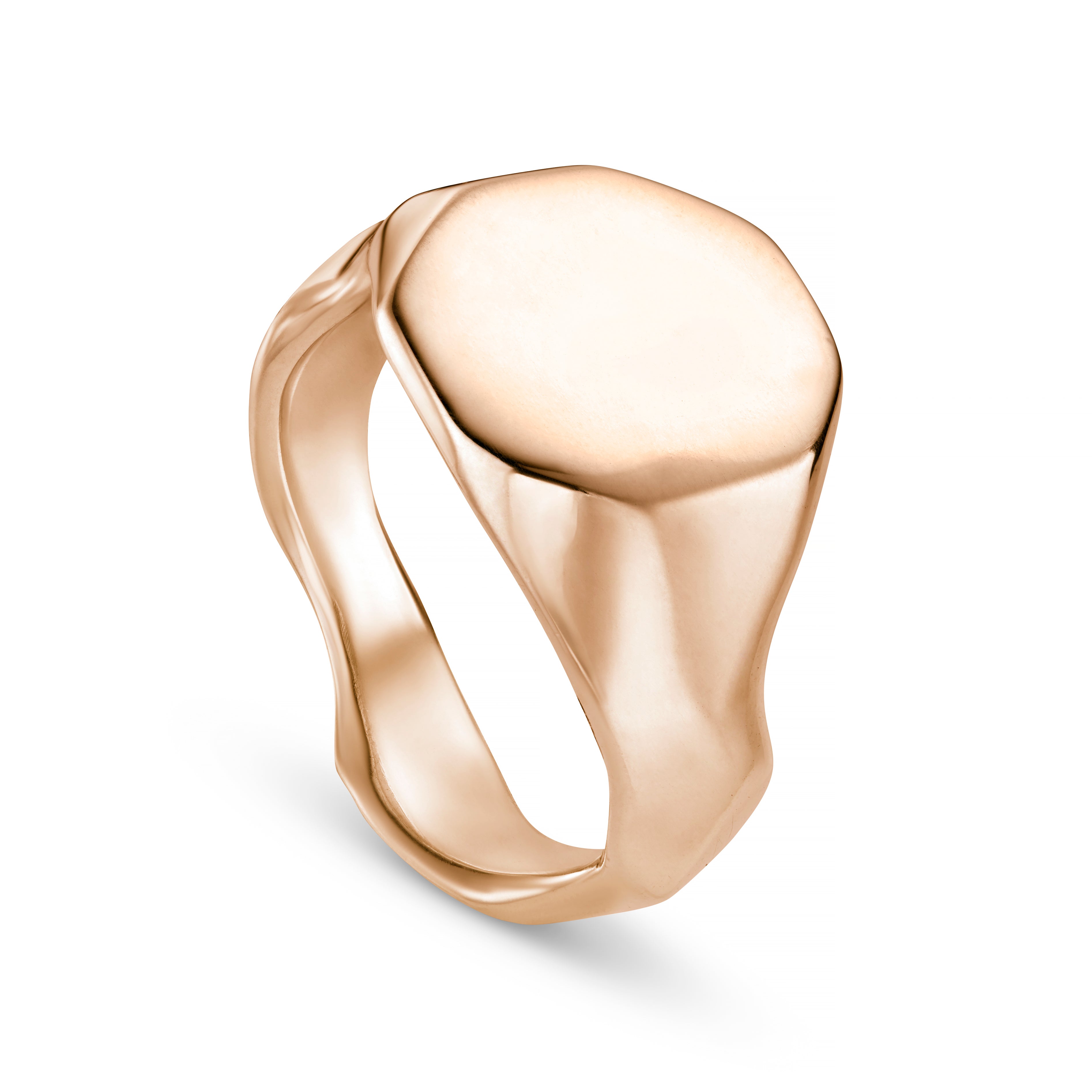 Carved 9ct Gold Small Signet Ring