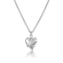 Entwine Silver Heart Charm Necklace