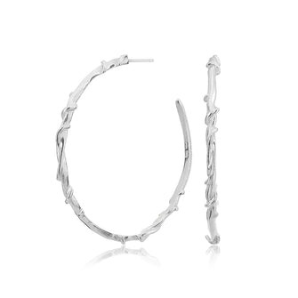 Entwine Silver Large Hoops