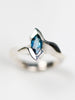 Electra Silver Ring with Marquise London Blue Topaz
