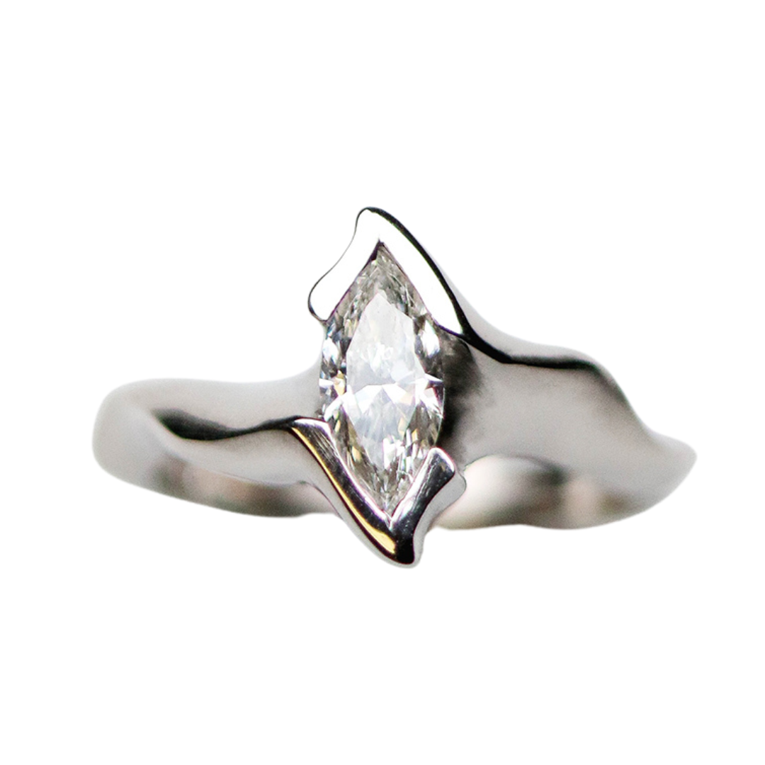 Electra Platinum 0.60pt Marquise Diamond Ring