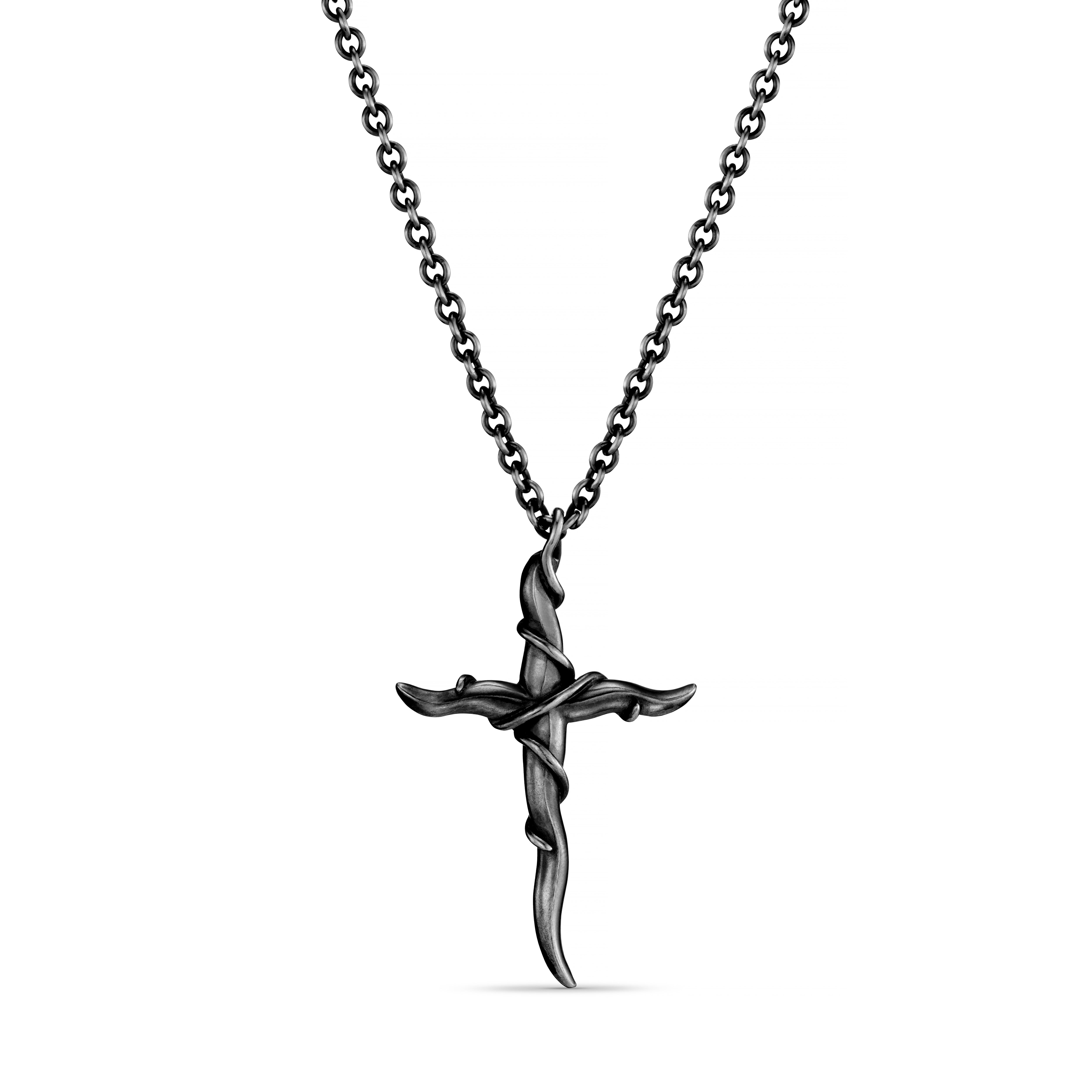 Entwine Silver Large Cross Necklace