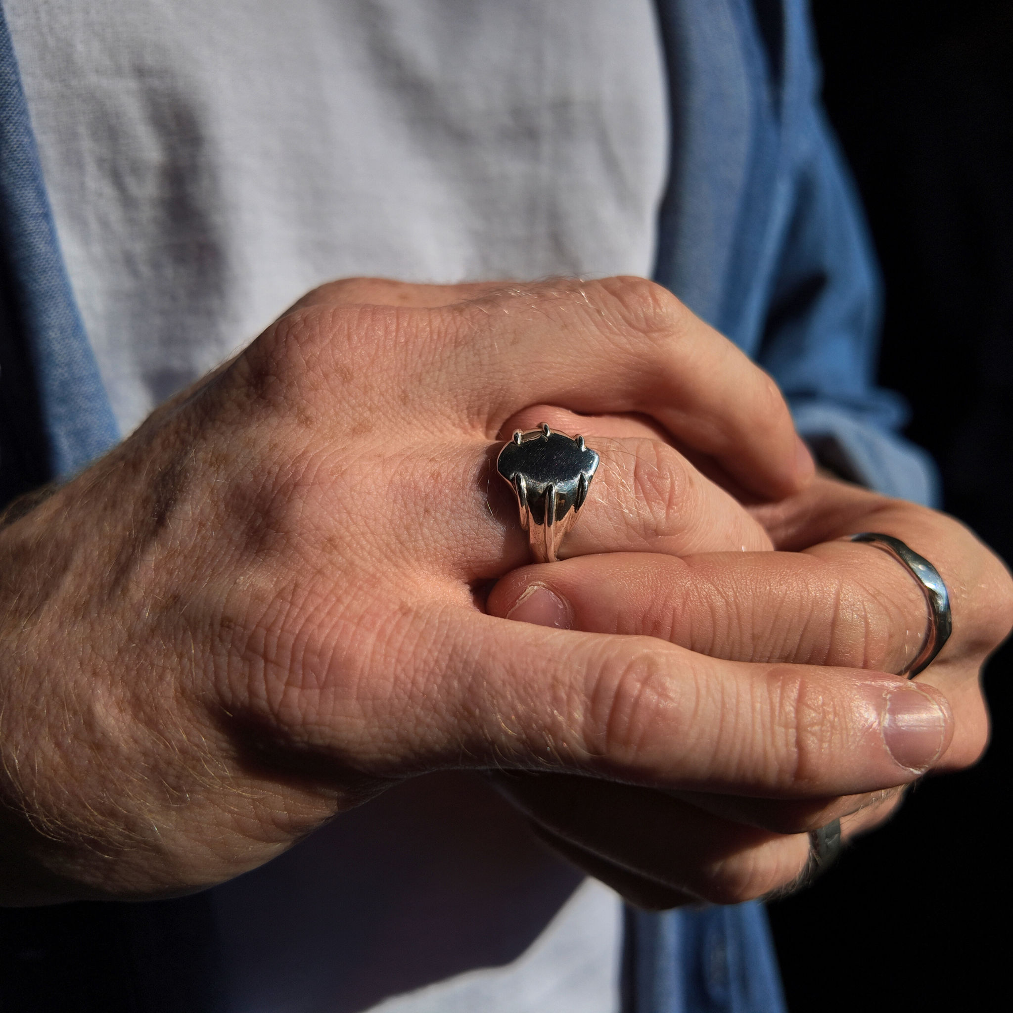 Entwine Silver Signet Ring