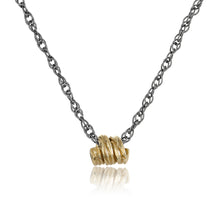 Forest Silver Gold plated Curl Necklace .